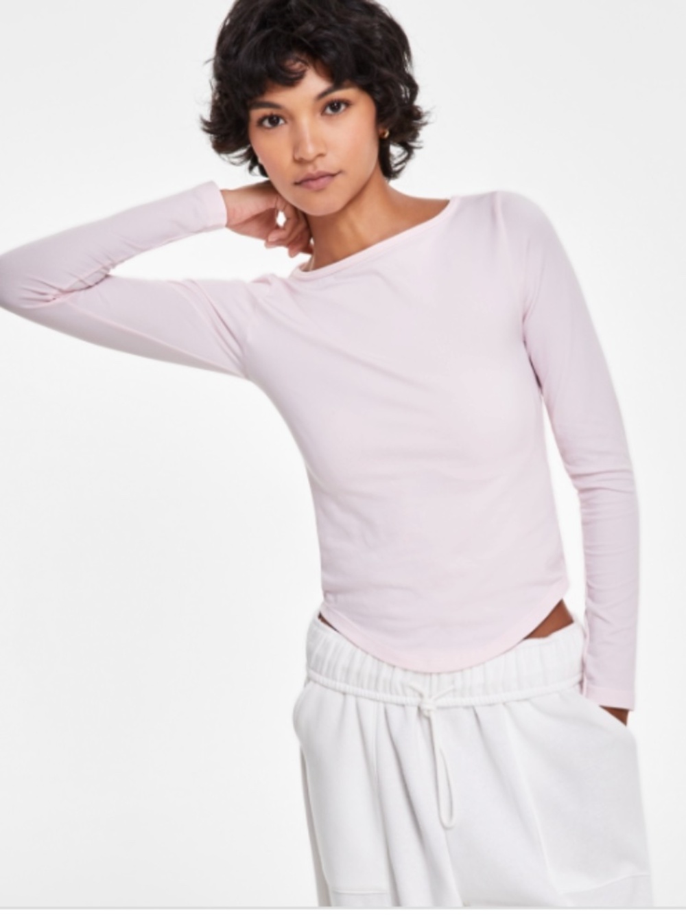 Planet Heart Juniors' Seamless Boat-Neck Long Sleeve Tee BalletSlippers SIZE S N